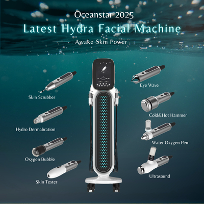 500W professionele Hydra gezichtsapparatuur met AI huiddiagnose niet-invasieve anti-aging behandeling